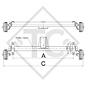 Achse gebremst 1800kg EURO1 Achstyp B 1800-9 mit Hutprofil 130mm