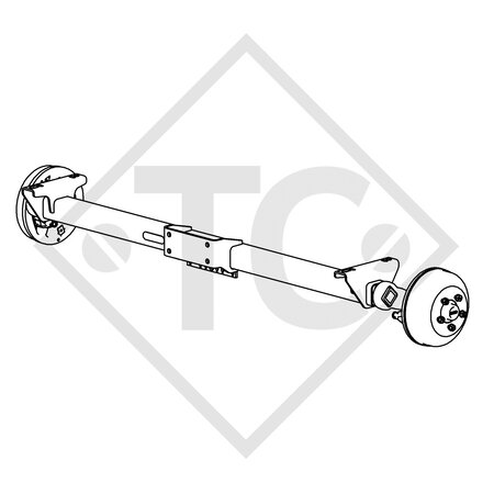 Essieu SWING 1800kg freiné type d'essieu CB 1805, 46.32.368.887