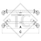 Braked axle 1300kg EURO1 axle type B 1200-5