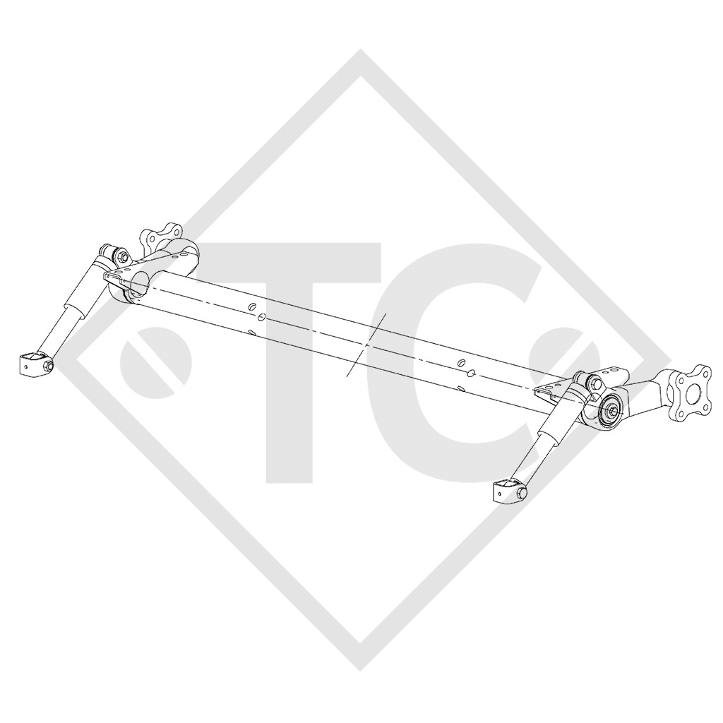 Essieu sans freins 2100kg freiné type d'essieu D 2100, 45.37.000.452 - FIAT DUCATO