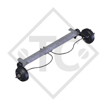 Achse gebremst 1500kg Achstyp H 150 B, 3204341, HUMBAUR