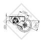 Braked axle 1000kg EURO Compact axle type B 1000-3