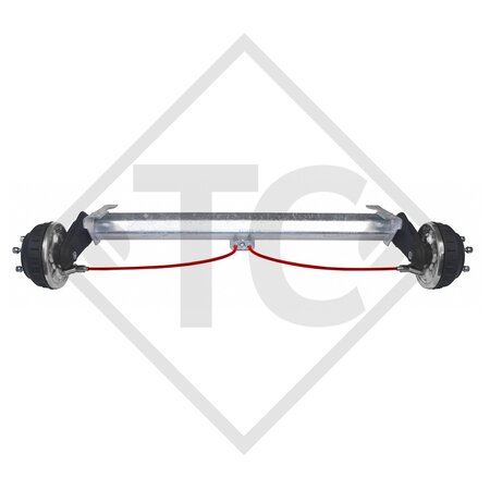 Essieu EURO Compact 1000kg freiné type d'essieu B 1000-3