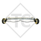 Braked axle 1600kg EURO1 axle type B 1600-1 with top hat profile 130mm and AAA (automatic adjustment of the brake pads)