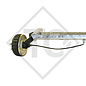 Braked axle 1600kg EURO1 axle type B 1600-1 with top hat profile 130mm and AAA (automatic adjustment of the brake pads)