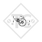 Essieu EURO1 - 1600kg freiné type d'essieu B 1600-1 avec liaison 130mm et AAA (réglage automatique des garnitures de frein)