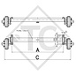 Assale frenato 3500kg PLUS tipo di assale B 3500-2 con supporto ammortizzatore