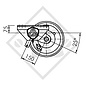 Braked axle 3500kg PLUS Achstyp B 3500-2 with shock absorber bracket