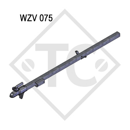 Drawbar type WZV 075  square tube straight up to 750kg