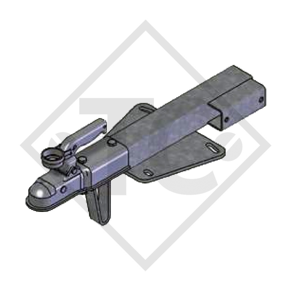 Zugeinrichtung WZ075F mit Kugelkupplung WW 8-G - Obeneinbau