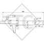 Pièce d'accrochage WZ075F avec tête d’attelage WW 8-G - montage haut