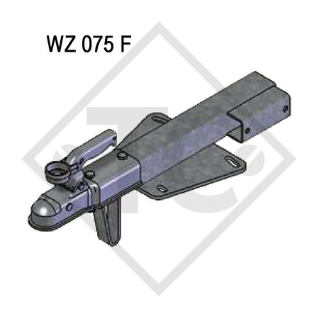 Instalación de lanza de remolque WZ075F con cabezal  WW 8-G - Montaje superior