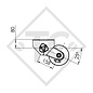 Braked axle 850kg EURO COMPACT  axle type B 850-4, HUMER, Brenderup