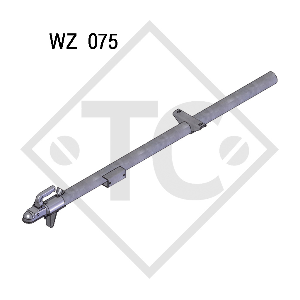 Drawbar type WZ 075 round tube straight up to 750kg