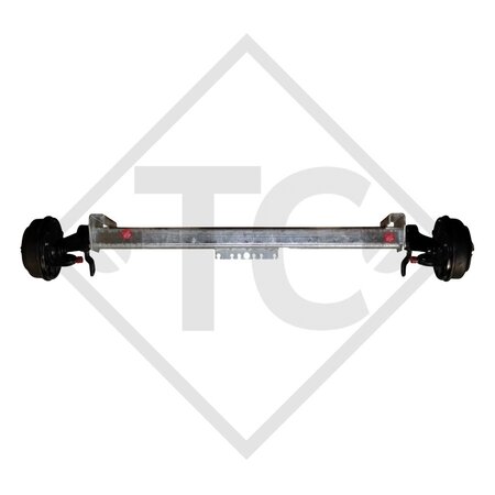 Braked axle 1400kg axle type SB14, HUMBAUR