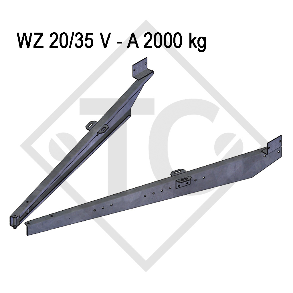 Towbar connection (pair) type WZ 20/35 to 2000kg