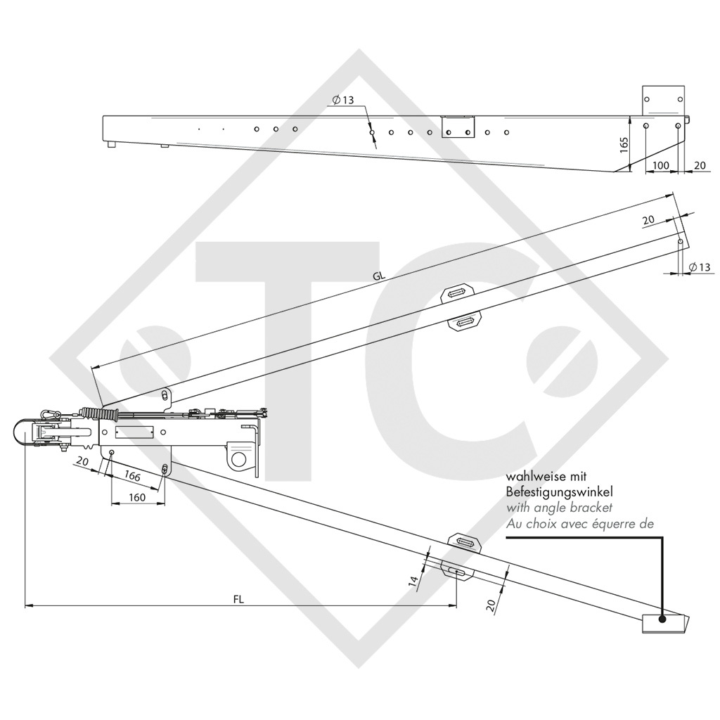 Système d'accrochage (paire) type WZ 20/35 à 2000kg