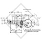 Braked axle 750kg axle type B 700-5 - HYMER, Eriba puck L 225