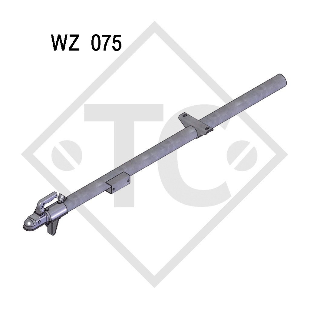 Drawbar type FS10 round tube straight up to 1000kg