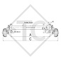 Achse gebremst 1500kg EURO Compact Achstyp 2x B 1600-3 - Tandem Humbaur 3000kg