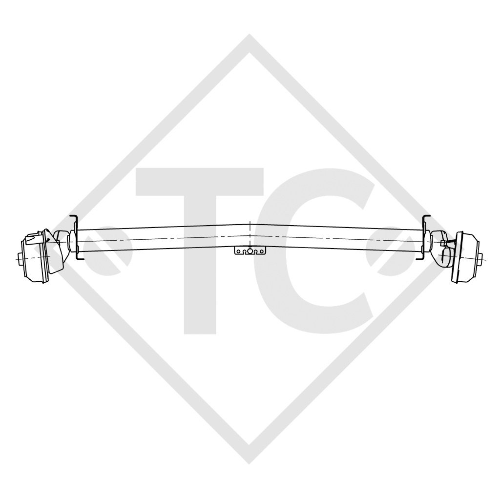 Eje con freno 1500kg EURO1 tipo de eje DELTA SIN 14-1