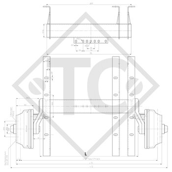 / SCHLEGL Assale frenato 1800kg tipo di assale CB 1805, 46.32.368.268