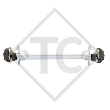 Braked axle 1300kg EURO1 axle type B 1200-5 - Turatello