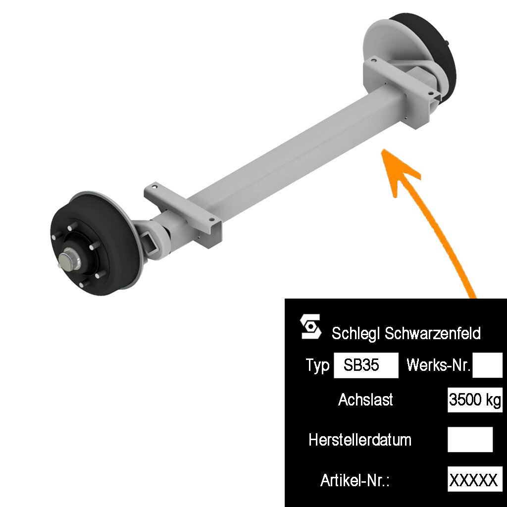 ACHSE GEBREMST 3500KG, ACHSTYP SB35 