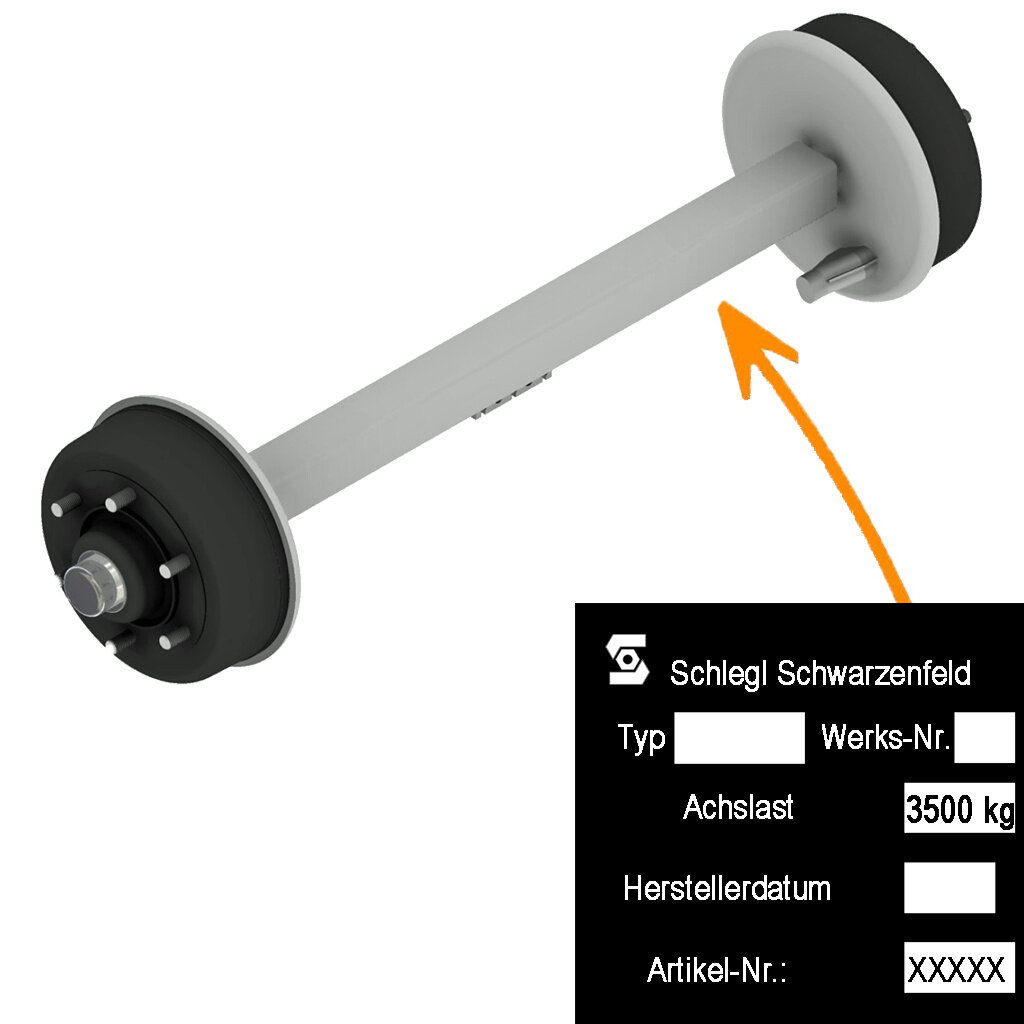 ACHSE STARR GEBREMST 3500KG 