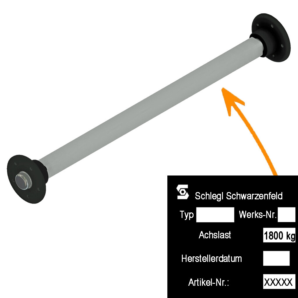 RIGID UNBRAKED AXLE 1800KG 