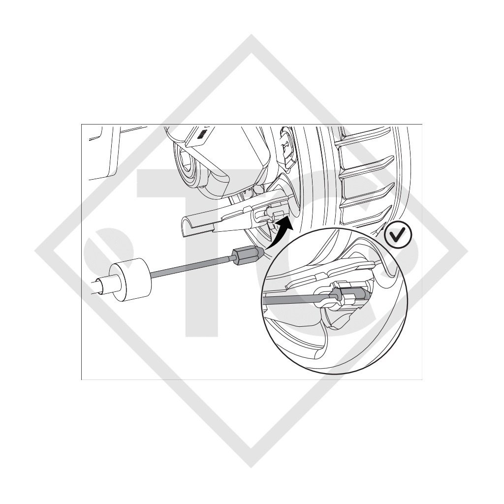 Câble de frein 05.089.33.86.0 avec accrochage filetage M8