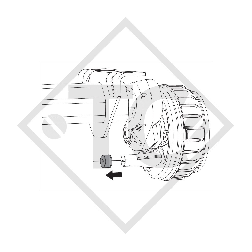 Câble de frein 05.089.80.54.0 avec accrochage filetage M8, avec graisseur