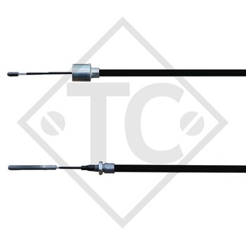 longitud funda (L) 955mm, longitud cable (L1) 1215mm, adecuado para freno de rueda S3006-7, campana interior 25.5mm, exterior 30mm.