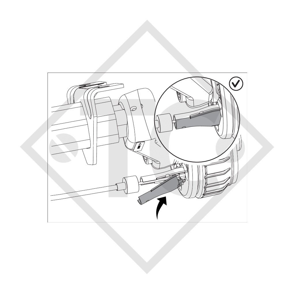 Câble de frein 05.089.51.50.0 avec accrochage filetage M10