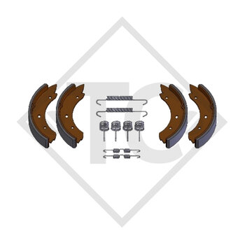 Brake shoes, wheel brake W 184 RS, brake size 180x40mm