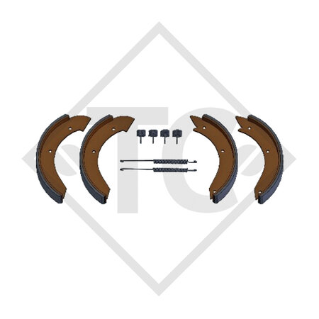 Brake shoes, wheel brake W 235 RS, brake size 230x50mm