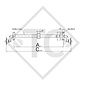 Achse ungebremst 750kg PLUS OPTIMA Achstyp 700-5 mit Bügel und hohem Achsbock