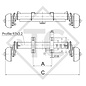 Braked axle 1300kg EURO Compact axle type B 1200-6