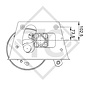 Braked axle 1350 / 1400kg axle type SB14, 45.25.379.904 - REPRODUCTION, NO LONGER AVAILABLE AS ORIGINAL!