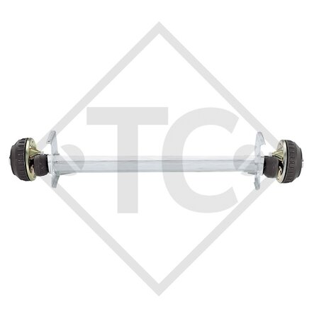 Braked axle 1000kg EURO Compact axle type B 1000-3