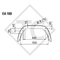 Kotflügel, einachsig, Kunststoff ohne Spritzschutz, Typ EA 180 passend für alle gängigen Anhängertypen