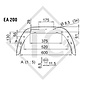 Mudguard, single axle trailer, plastic without mud flap, type SA 200 suitable for all common trailer types