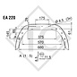 Mudguard, single axle trailer, plastic without mud flap, type SA 220 suitable for all common trailer types