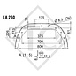 Mudguard, single axle trailer, plastic without mud flap, type SA 260 suitable for all common trailer types