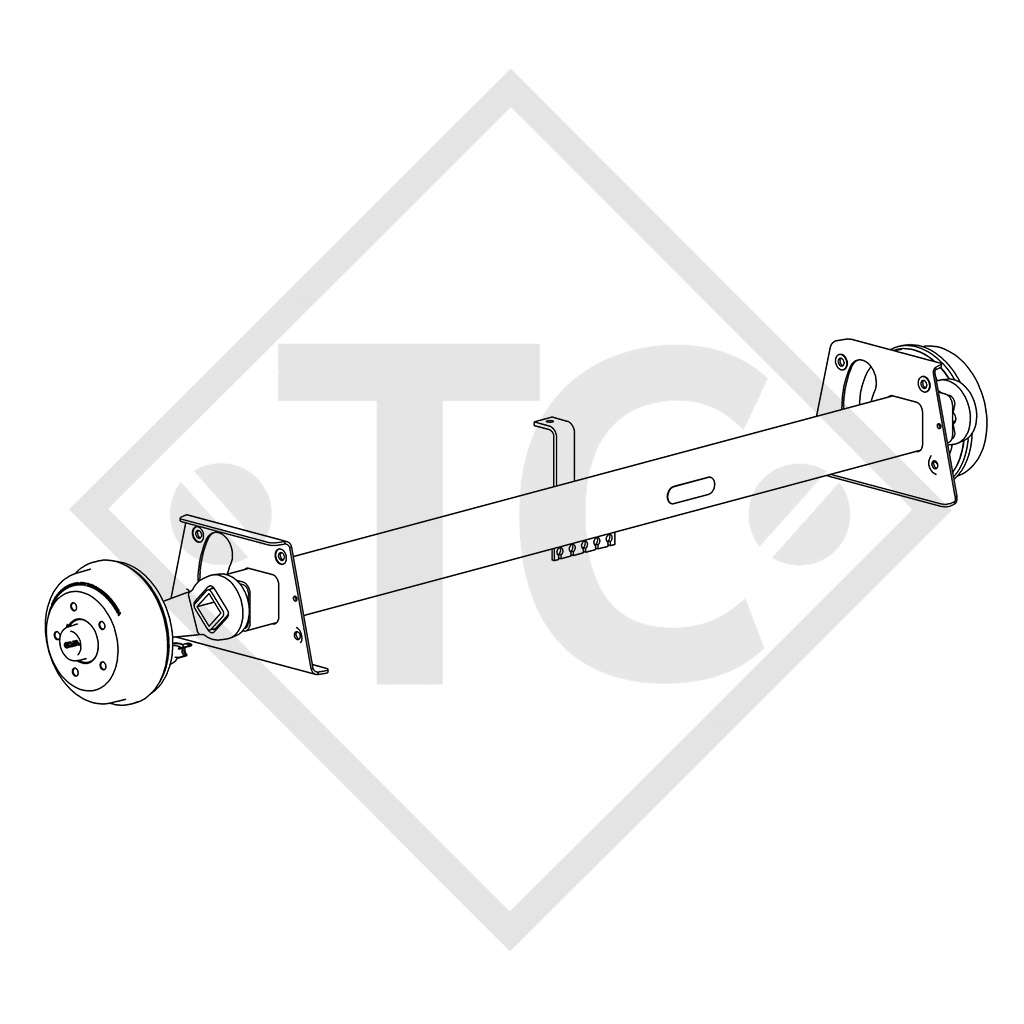 Achse gebremst 1900kg Achstyp DB 1905, 45.34.368.002