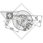 Braked axle 1800kg axle type WAG 180 BS