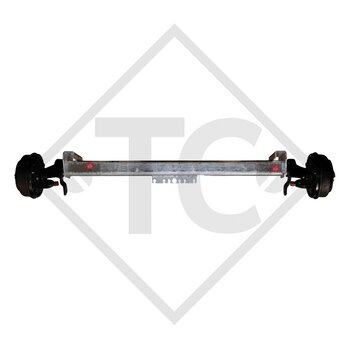 Braked axle 1400kg axle type SB14, 46.21.379.451 HUMBAUR
