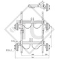 Conjuntos ejes tándem con freno 1700kg tipo de eje WAGT 17