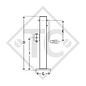 Steday leg □70mm square, side crank and reductions gears, type DG 595/2Z, galvanised, for heavy agricultural machines and trailers, machines for building industry, implements for road maintenance and snow