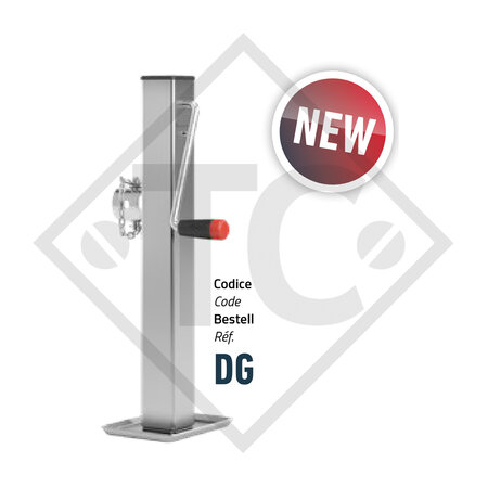 Steday leg □70mm square, type DG 595/2Z, galvanised